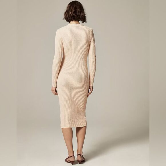 NWT J CREW Ribbed sweater-dress in Bone - Picture 4 of 7